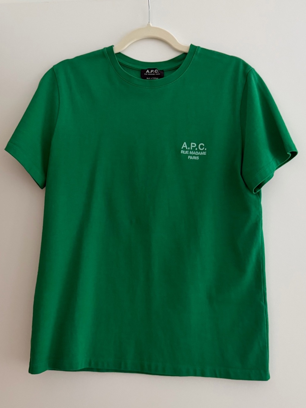 A.P.C. Green Logo Tee Size S